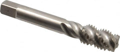 Balax - 5/8-11 UNC 4 Flute 3B Modified Bottoming Spiral Flute Tap - Powdered Metal, Bright Finish, 3-13/16" OAL, Right Hand Flute, Right Hand Thread, H3, Series BX200 - Benchmark Tooling