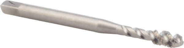 Balax - #4-40 UNC, 3 Flute, 45° Helix, Modified Bottoming Chamfer, Bright Finish, Spiral Flute STI Tap - Right Hand Flute, 1-7/8" OAL, 0.141" Shank Diam, 0.56" Thread Length - Exact Industrial Supply