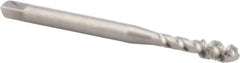 Balax - #4-40 UNC, 3 Flute, 45° Helix, Modified Bottoming Chamfer, Bright Finish, Spiral Flute STI Tap - Right Hand Flute, 1-7/8" OAL, 0.141" Shank Diam, 0.56" Thread Length - Exact Industrial Supply