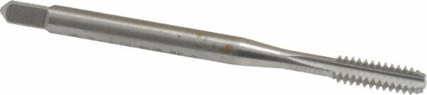 Balax - #6-32 UNC 2B 3 Flute Bright Finish Cobalt Straight Flute Machine Tap - Bottoming, Right Hand Thread, 2" OAL, 0.48" Thread Length, H3 Limit, Oversize - Exact Industrial Supply