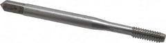 Balax - #8-32 UNC 2B 3 Flute Bright Finish Cobalt Straight Flute Machine Tap - Bottoming, Right Hand Thread, 2-1/8" OAL, 1/2" Thread Length, H3 Limit, Oversize - Exact Industrial Supply