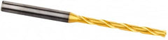Kennametal - 18.7mm, 140° Point, Spiral Flute, Solid Carbide Taper Length Drill Bit - Multilayer TiAlN Finish, 148mm Flute Length, 200mm OAL, Series B053A-CPG - Benchmark Tooling
