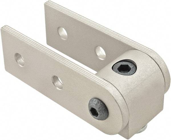 80/20 Inc. - 25mm Wide, Open Shelving 90° Pivot Nub Assembly - Aluminum, Clear Anodized Finish, 75mm Long, Use with 25 Series & Bolt Kit 75-3404 - Benchmark Tooling