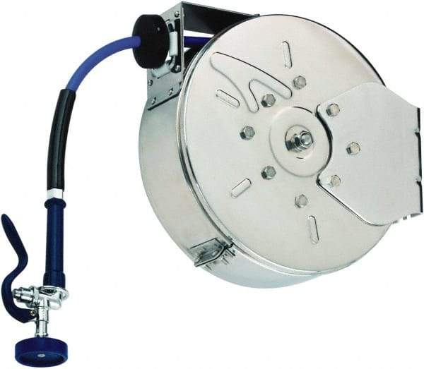 T&S Brass - 30' Spring Retractable Hose Reel - 300 psi, Hose Included - Benchmark Tooling