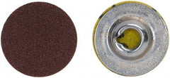 Merit Abrasives - 3/4" Disc Diam, 240 Grit, Aluminum Oxide Quick Change Disc - Type S Attaching System, Coated, Brown, 40,000 RPM, ALO Series - Benchmark Tooling