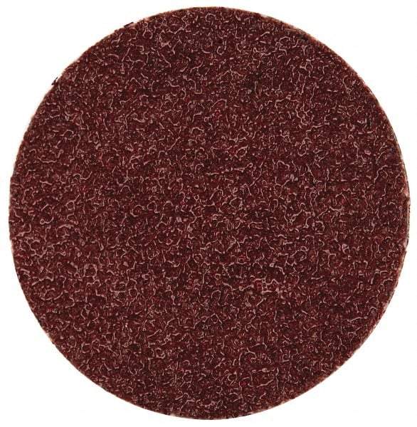 Merit Abrasives - 1" Disc Diam, 80 Grit, Aluminum Oxide Quick Change Disc - Type S Attaching System, Coated, Brown, 40,000 RPM, ALO Series - Benchmark Tooling