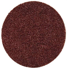 Merit Abrasives - 1" Disc Diam, 80 Grit, Aluminum Oxide Quick Change Disc - Type S Attaching System, Coated, Brown, 40,000 RPM, ALO Series - Benchmark Tooling