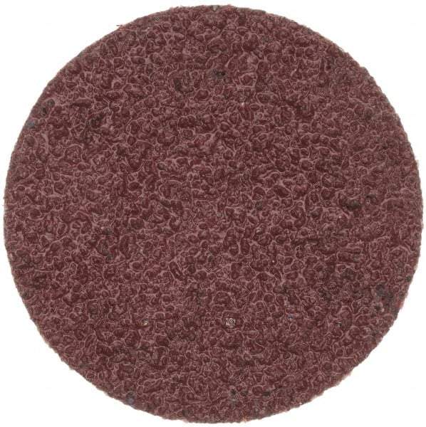 Merit Abrasives - 1" Disc Diam, 60 Grit, Aluminum Oxide Quick Change Disc - Type S Attaching System, Coated, Brown, 40,000 RPM, ALO Series - Benchmark Tooling