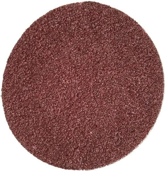 Merit Abrasives - 2" Disc Diam, 50 Grit, Aluminum Oxide Quick Change Disc - Type R Attaching System, Coated, Brown, 30,000 RPM, ALO Series - Benchmark Tooling