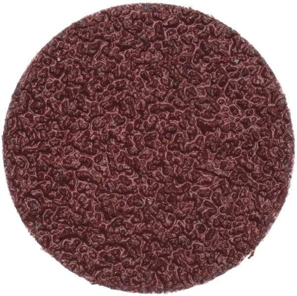 Merit Abrasives - 2" Disc Diam, 24 Grit, Aluminum Oxide Quick Change Disc - Type R Attaching System, Coated, Brown, 30,000 RPM, ALO Series - Benchmark Tooling