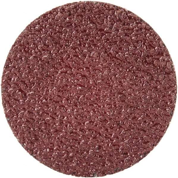 Merit Abrasives - 1-1/2" Disc Diam, 40 Grit, Aluminum Oxide Quick Change Disc - Type R Attaching System, Coated, Brown, 30,000 RPM, ALO Series - Benchmark Tooling
