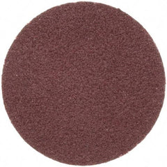 Merit Abrasives - 1" Disc Diam, 100 Grit, Aluminum Oxide Quick Change Disc - Type R Attaching System, Coated, Brown, 40,000 RPM, ALO Series - Benchmark Tooling