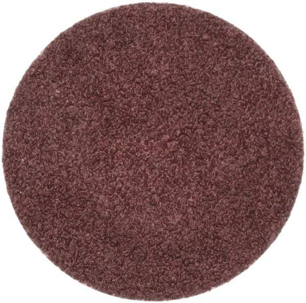 Merit Abrasives - 1" Disc Diam, 80 Grit, Aluminum Oxide Quick Change Disc - Type R Attaching System, Coated, Brown, 40,000 RPM, ALO Series - Benchmark Tooling