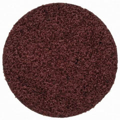 Merit Abrasives - 1" Disc Diam, 60 Grit, Aluminum Oxide Quick Change Disc - Type R Attaching System, Coated, Brown, 40,000 RPM, ALO Series - Benchmark Tooling