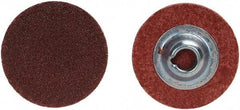 Merit Abrasives - 1" Disc Diam, 24 Grit, Aluminum Oxide Quick Change Disc - Type S Attaching System, Coated, Brown, 40,000 RPM, ALO Series - Benchmark Tooling