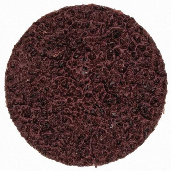 Merit Abrasives - 3/4" Disc Diam, 50 Grit, Aluminum Oxide Quick Change Disc - Type S Attaching System, Coated, Brown, 40,000 RPM, ALO Series - Benchmark Tooling