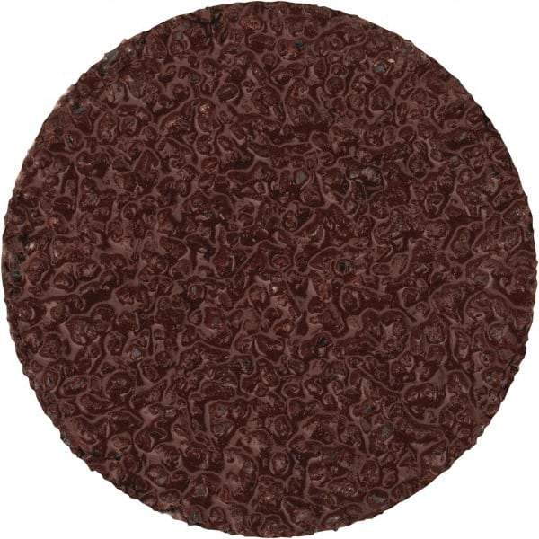 Merit Abrasives - 3/4" Disc Diam, 40 Grit, Aluminum Oxide Quick Change Disc - Type S Attaching System, Coated, Brown, 40,000 RPM, ALO Series - Benchmark Tooling