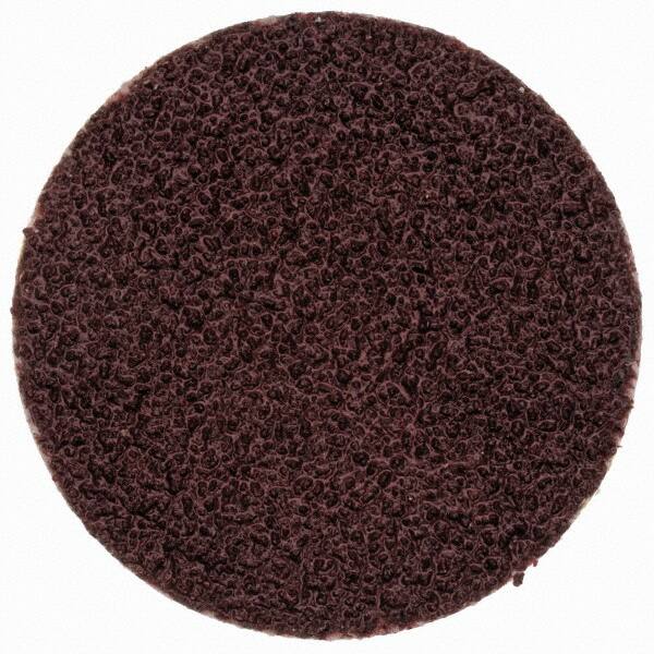 Merit Abrasives - 3/4" Disc Diam, 100 Grit, Aluminum Oxide Quick Change Disc - Type R Attaching System, Coated, Brown, 40,000 RPM, ALO Series - Benchmark Tooling