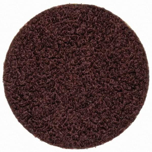 Merit Abrasives - 3/4" Disc Diam, 80 Grit, Aluminum Oxide Quick Change Disc - Type R Attaching System, Coated, Brown, 40,000 RPM, ALO Series - Benchmark Tooling