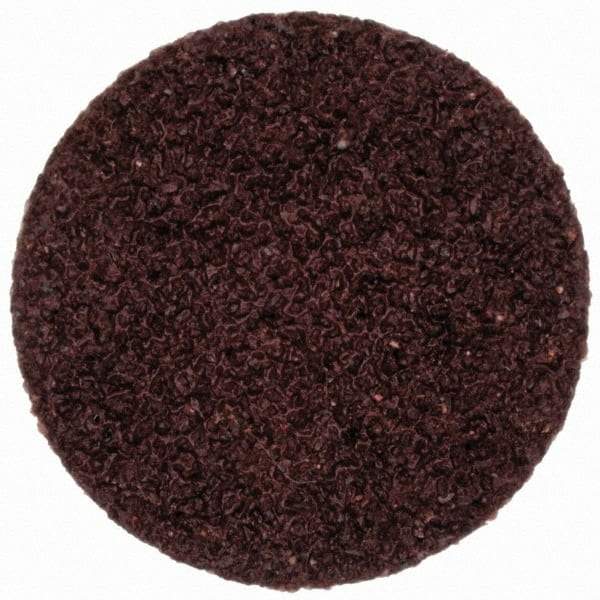 Merit Abrasives - 3/4" Disc Diam, 60 Grit, Aluminum Oxide Quick Change Disc - Type R Attaching System, Coated, Brown, 40,000 RPM, ALO Series - Benchmark Tooling