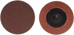 Merit Abrasives - 3/4" Disc Diam, 24 Grit, Aluminum Oxide Quick Change Disc - Type R Attaching System, Coated, Brown, 40,000 RPM, ALO Series - Benchmark Tooling