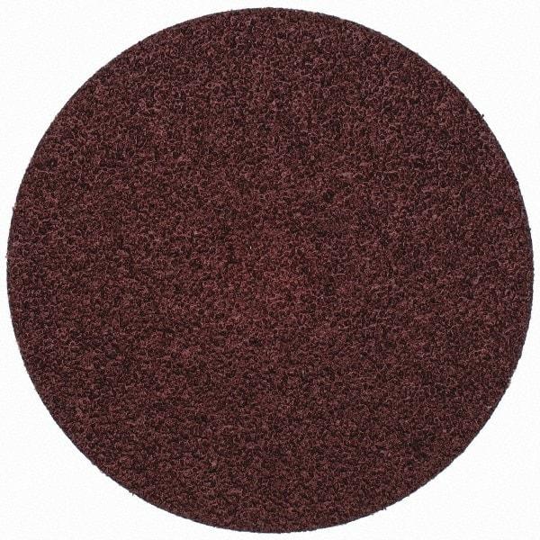 Merit Abrasives - 3" Disc Diam, 50 Grit, Aluminum Oxide Quick Change Disc - Type S Attaching System, Coated, Brown, 20,000 RPM, ALO Series - Benchmark Tooling