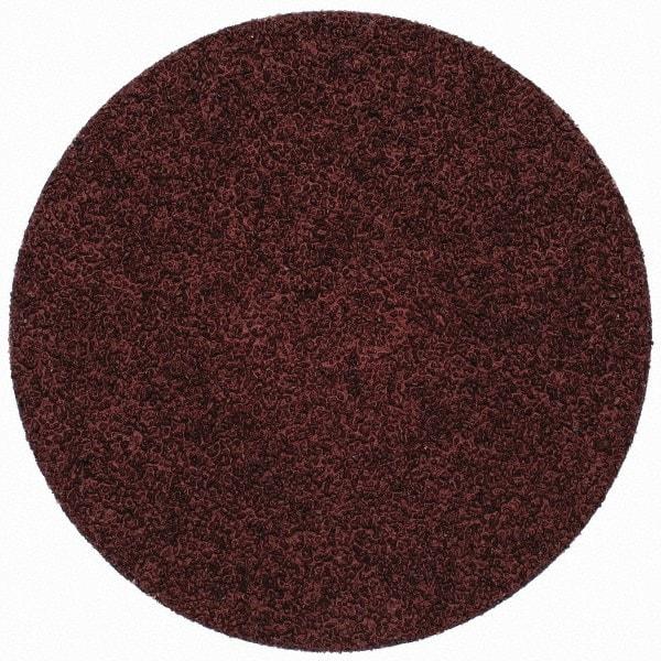 Merit Abrasives - 3" Disc Diam, 40 Grit, Aluminum Oxide Quick Change Disc - Type S Attaching System, Coated, Brown, 20,000 RPM, ALO Series - Benchmark Tooling