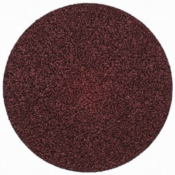 Merit Abrasives - 3" Disc Diam, 36 Grit, Aluminum Oxide Quick Change Disc - Type S Attaching System, Coated, Brown, 20,000 RPM, ALO Series - Benchmark Tooling