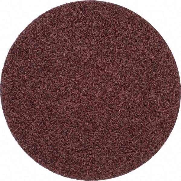 Merit Abrasives - 3" Disc Diam, 36 Grit, Aluminum Oxide Quick Change Disc - Type P Attaching System, Coated, Brown, 20,000 RPM, ALO Series - Benchmark Tooling