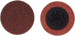 Merit Abrasives - 3" Disc Diam, 24 Grit, Aluminum Oxide Quick Change Disc - Type P Attaching System, Coated, Brown, 20,000 RPM, ALO Series - Benchmark Tooling