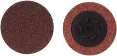Merit Abrasives - 2" Disc Diam, 24 Grit, Aluminum Oxide Quick Change Disc - Type P Attaching System, Coated, Brown, 30,000 RPM, ALO Series - Benchmark Tooling