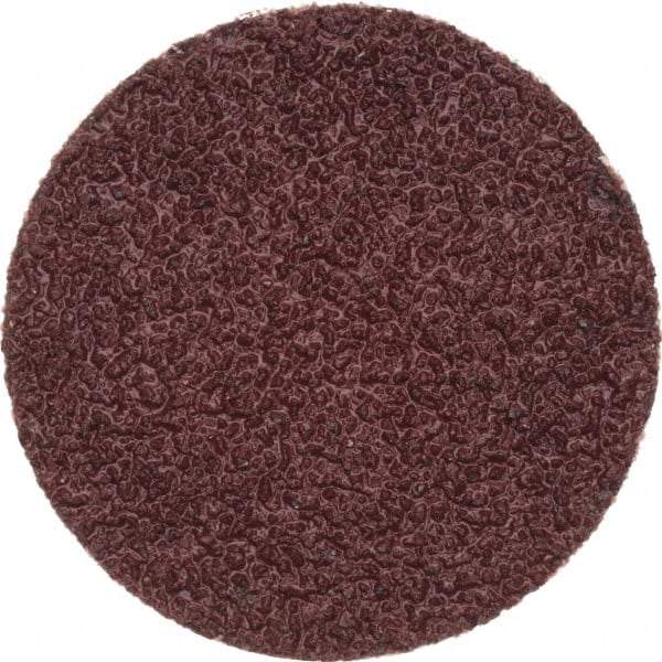 Merit Abrasives - 1-1/2" Disc Diam, 40 Grit, Aluminum Oxide Quick Change Disc - Type P Attaching System, Coated, Brown, 30,000 RPM, ALO Series - Benchmark Tooling