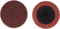 Merit Abrasives - 1-1/2" Disc Diam, 320 Grit, Aluminum Oxide Quick Change Disc - Type P Attaching System, Coated, Brown, 30,000 RPM, ALO Series - Benchmark Tooling