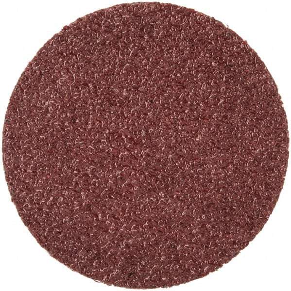 Merit Abrasives - 1" Disc Diam, 80 Grit, Aluminum Oxide Quick Change Disc - Type P Attaching System, Coated, Brown, 40,000 RPM, ALO Series - Benchmark Tooling