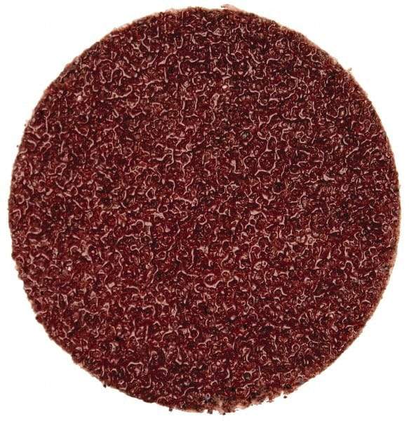 Merit Abrasives - 1" Disc Diam, 60 Grit, Aluminum Oxide Quick Change Disc - Type P Attaching System, Coated, Brown, 40,000 RPM, ALO Series - Benchmark Tooling