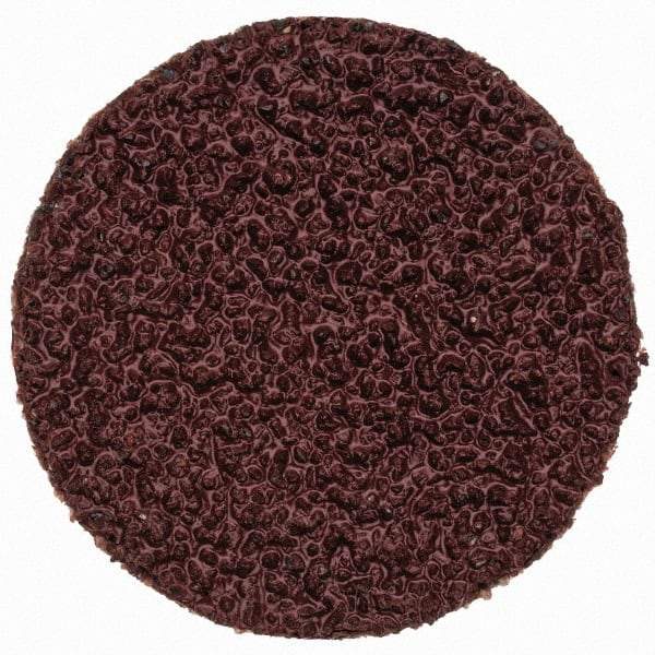 Merit Abrasives - 1" Disc Diam, 40 Grit, Aluminum Oxide Quick Change Disc - Type P Attaching System, Coated, Brown, 40,000 RPM, ALO Series - Benchmark Tooling