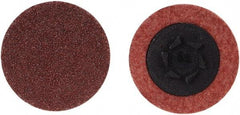 Merit Abrasives - 1" Disc Diam, 24 Grit, Aluminum Oxide Quick Change Disc - Type P Attaching System, Coated, Brown, 40,000 RPM, ALO Series - Benchmark Tooling