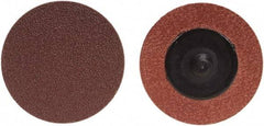 Merit Abrasives - 4" Disc Diam, 36 Grit, Aluminum Oxide Quick Change Disc - Type R Attaching System, Coated, Brown, 12,000 RPM, ALO Series - Benchmark Tooling