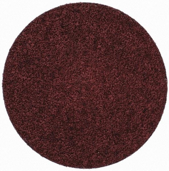 Merit Abrasives - 3" Disc Diam, 40 Grit, Aluminum Oxide Quick Change Disc - Type R Attaching System, Coated, Brown, 20,000 RPM, ALO Series - Benchmark Tooling