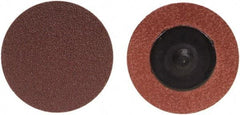 Merit Abrasives - 3" Disc Diam, 24 Grit, Aluminum Oxide Quick Change Disc - Type R Attaching System, Coated, Brown, 20,000 RPM, ALO Series - Benchmark Tooling
