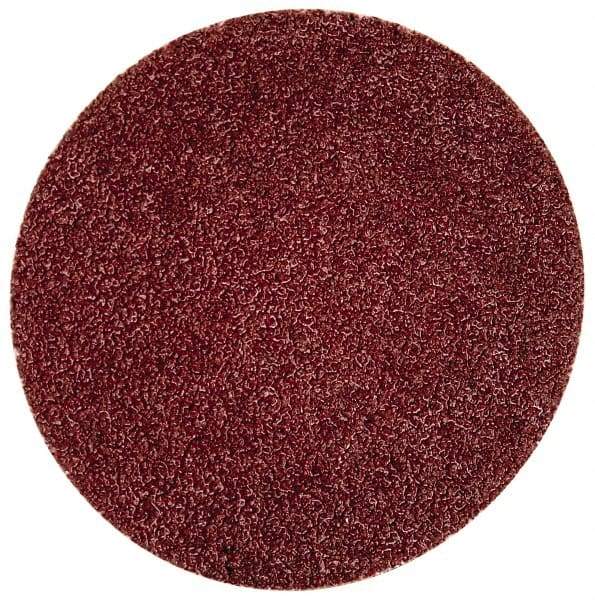 Merit Abrasives - 2" Disc Diam, 80 Grit, Aluminum Oxide Quick Change Disc - Type R Attaching System, Coated, Brown, 30,000 RPM, ALO Series - Benchmark Tooling