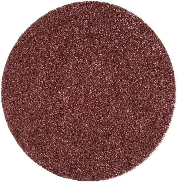 Merit Abrasives - 2" Disc Diam, 60 Grit, Aluminum Oxide Quick Change Disc - Type S Attaching System, Coated, Brown, 30,000 RPM, ALO Series - Benchmark Tooling