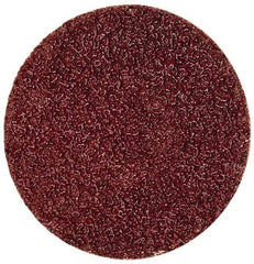 Merit Abrasives - 2" Disc Diam, 40 Grit, Aluminum Oxide Quick Change Disc - Type S Attaching System, Coated, Brown, 30,000 RPM, ALO Series - Benchmark Tooling