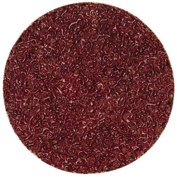Merit Abrasives - 2" Disc Diam, 24 Grit, Aluminum Oxide Quick Change Disc - Type S Attaching System, Coated, Brown, 30,000 RPM, ALO Series - Benchmark Tooling