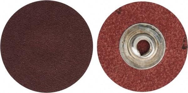 Merit Abrasives - 1-1/2" Disc Diam, 120 Grit, Aluminum Oxide Quick Change Disc - Type S Attaching System, Coated, Brown, 30,000 RPM, ALO Series - Benchmark Tooling