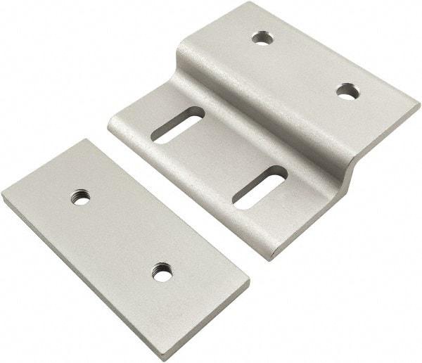 80/20 Inc. - 90mm Wide, Open Shelving Accessory/Component - Aluminum, Clear Anodized Finish, 87mm Long, Use with 45 Series & Bolt Kits 75-3619 & 11-8318 - Benchmark Tooling