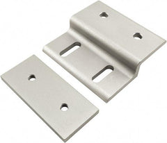 80/20 Inc. - 90mm Wide, Open Shelving Accessory/Component - Aluminum, Clear Anodized Finish, 87mm Long, Use with 45 Series & Bolt Kits 75-3619 & 11-8318 - Benchmark Tooling