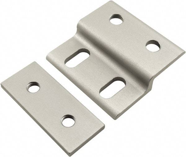 80/20 Inc. - 60mm Wide, Open Shelving Accessory/Component - Aluminum, Clear Anodized Finish, 58mm Long, Use with 30 Series & Bolt Kits 75-3615 & 11-8316 - Benchmark Tooling
