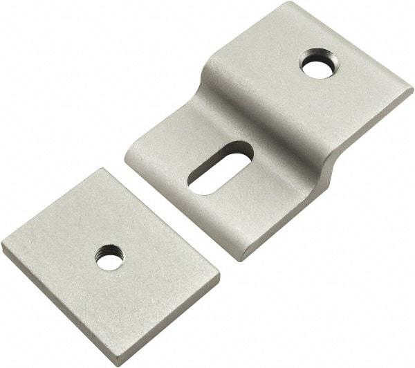 80/20 Inc. - 25mm Wide, Open Shelving Accessory/Component - Aluminum, Clear Anodized Finish, 49mm Long, Use with 25 Series & Bolt Kits 75-3404 & 13-6312 - Benchmark Tooling