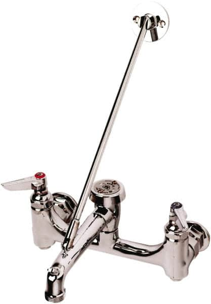 T&S Brass - Standard with Hose Thread, 2 Way Design, Wall Mount, Laundry Faucet - Lever Handle - Benchmark Tooling